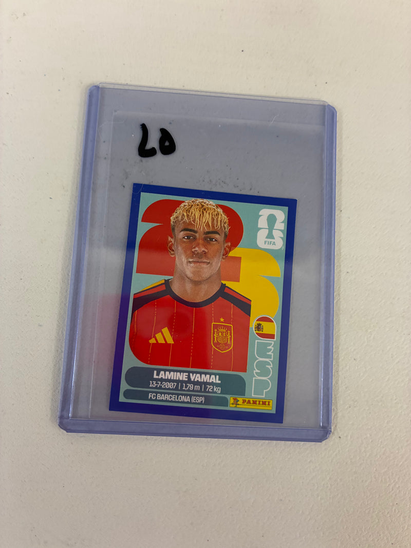 Lamine Yamal 2026 World Cup Sticker Blue NM