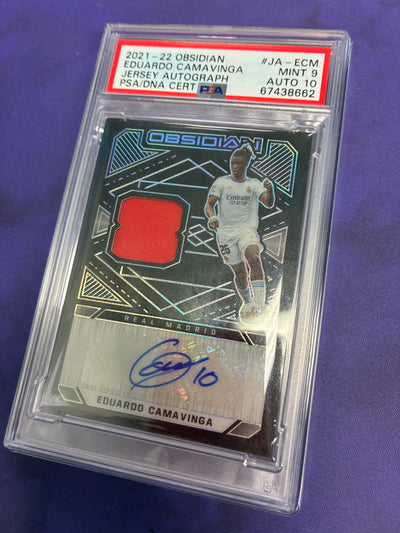 Eduardo Camavinga PSA 9 AUTO 2021-22 Obsidian NM