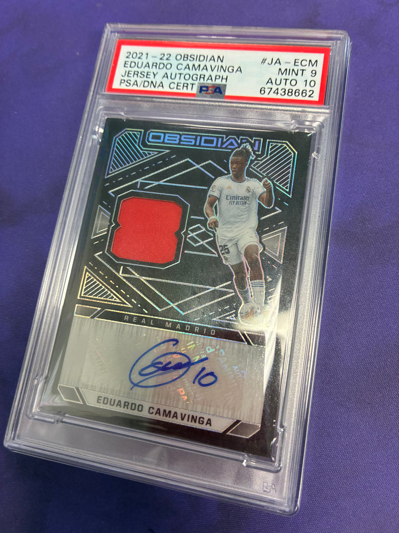 Eduardo Camavinga PSA 9 AUTO 2021-22 Obsidian NM