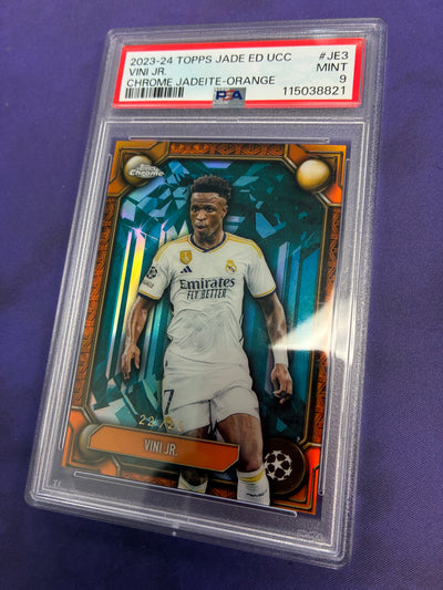 Vini Jr Orange Refractor /25 PSA 9 2023-24 Topps Jade NM