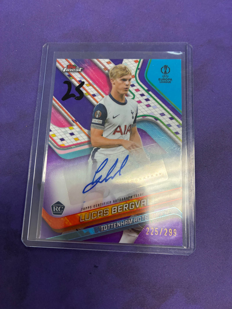 Lucas Bergvall /299 AUTO RC Purple Refractor 2025 Topps NM