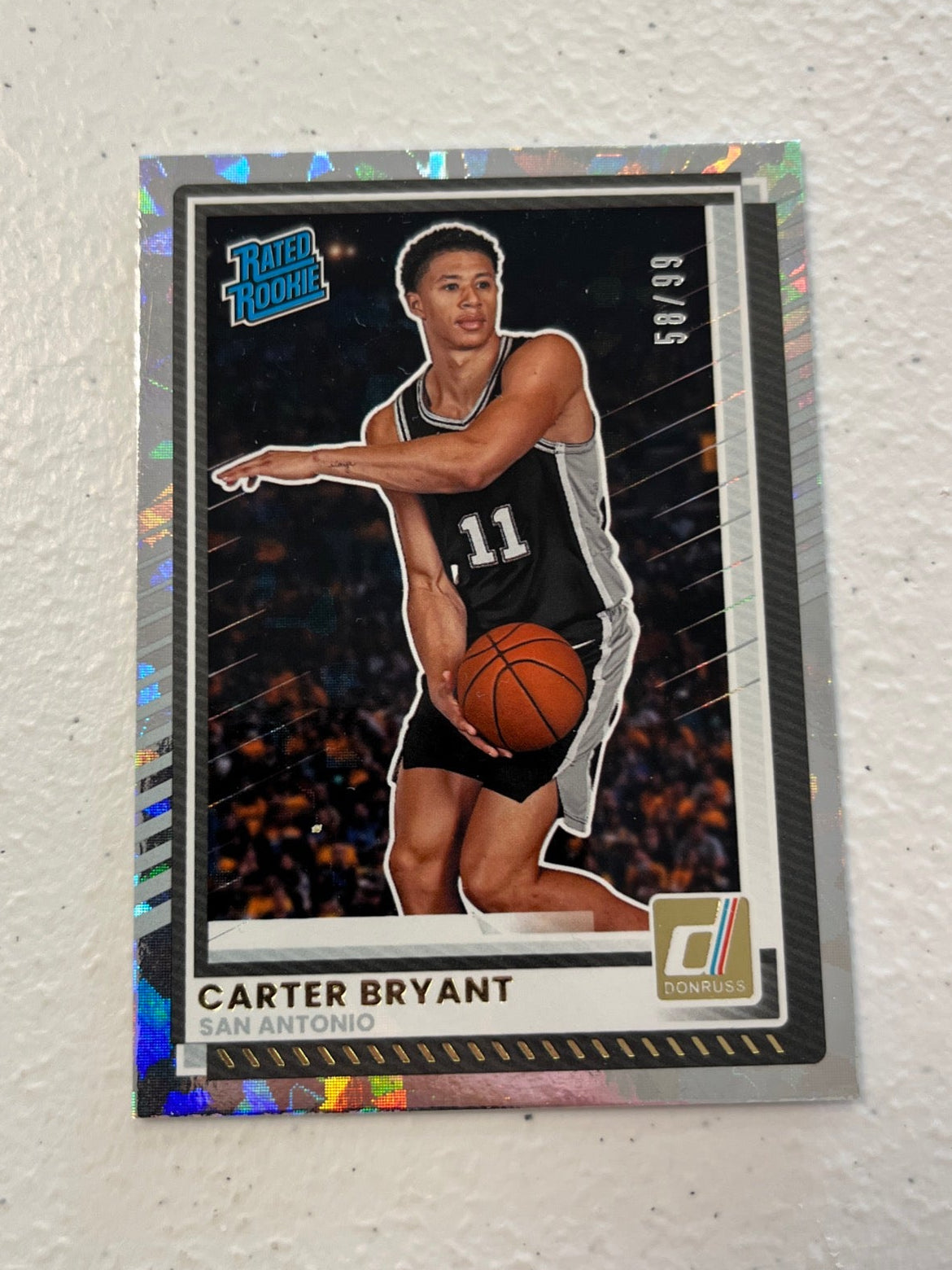 Carter Bryant #8 Silver Cracked Ice /99 2025-26 Panini Donruss NM