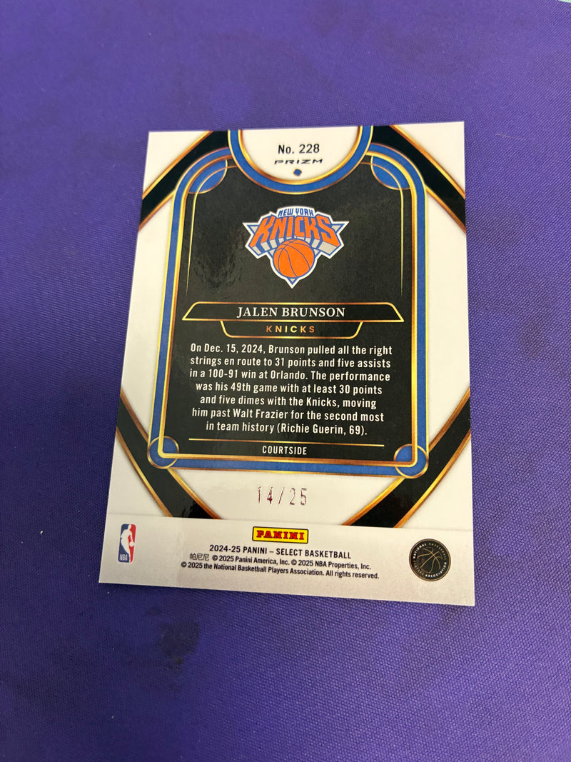 Jalen Brunson [Tie-Dye Prizm] #228 - 2024 Panini Select Basketball NM
