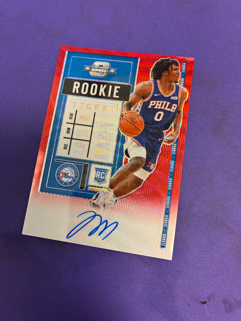 Tyrese Maxey [Autograph Red Wave] #120 - 2020 Panini Contenders Optic Basketball NM