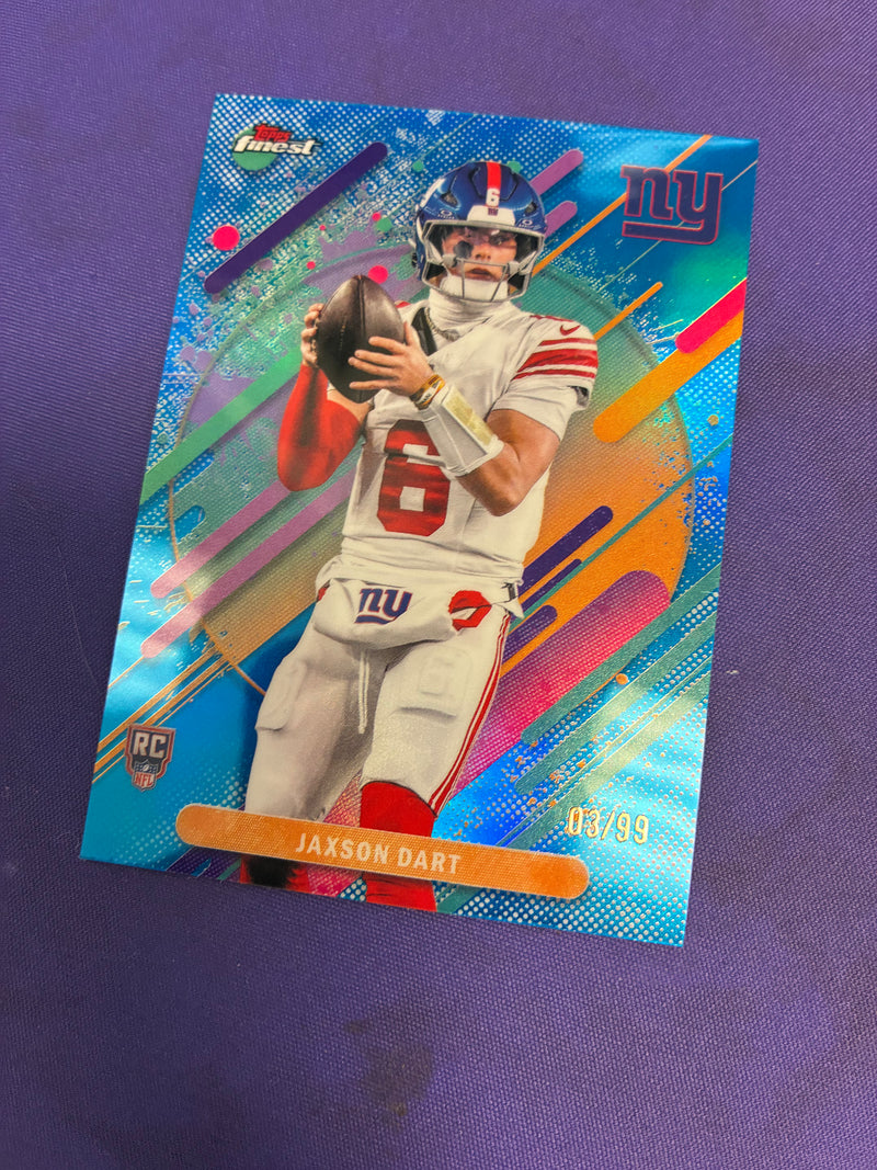 Jaxson Dart [Blue Refractor] #202 - 2025 Topps Finest Football NM
