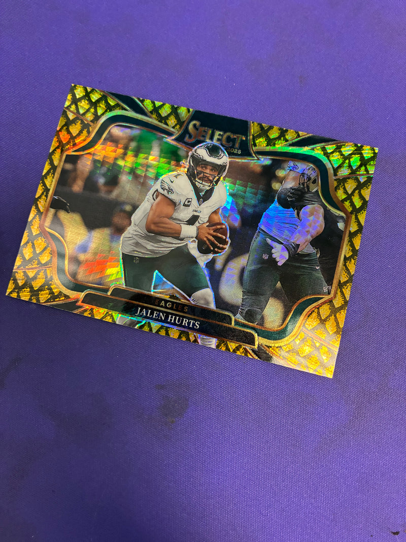 Jalen Hurts [Gold Dragon Scale Prizm] #490 - 2025 Panini Select Football NM