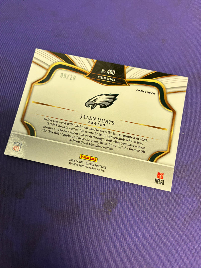 Jalen Hurts [Gold Dragon Scale Prizm] #490 - 2025 Panini Select Football NM