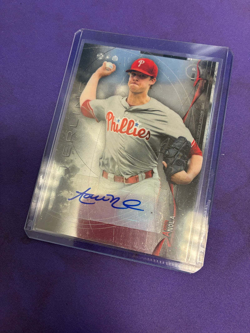Aaron Nola #ANO - 2014 Bowman Sterling Prospect Autograph Baseball