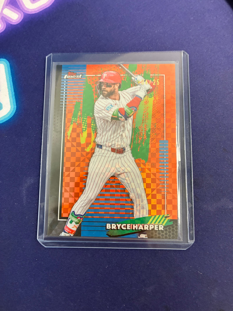 Bryce Harper [Orange Refractor /25] #73 - 2025 Topps Finest Baseball