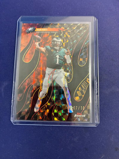 Jalen Hurts [Black Geometric /10] #T-26 - 2025 Topps Finest Torchers Football