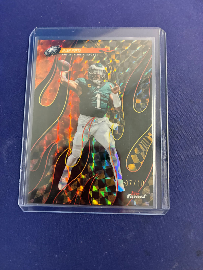 Jalen Hurts [Black Geometric /10] #T-26 - 2025 Topps Finest Torchers Football