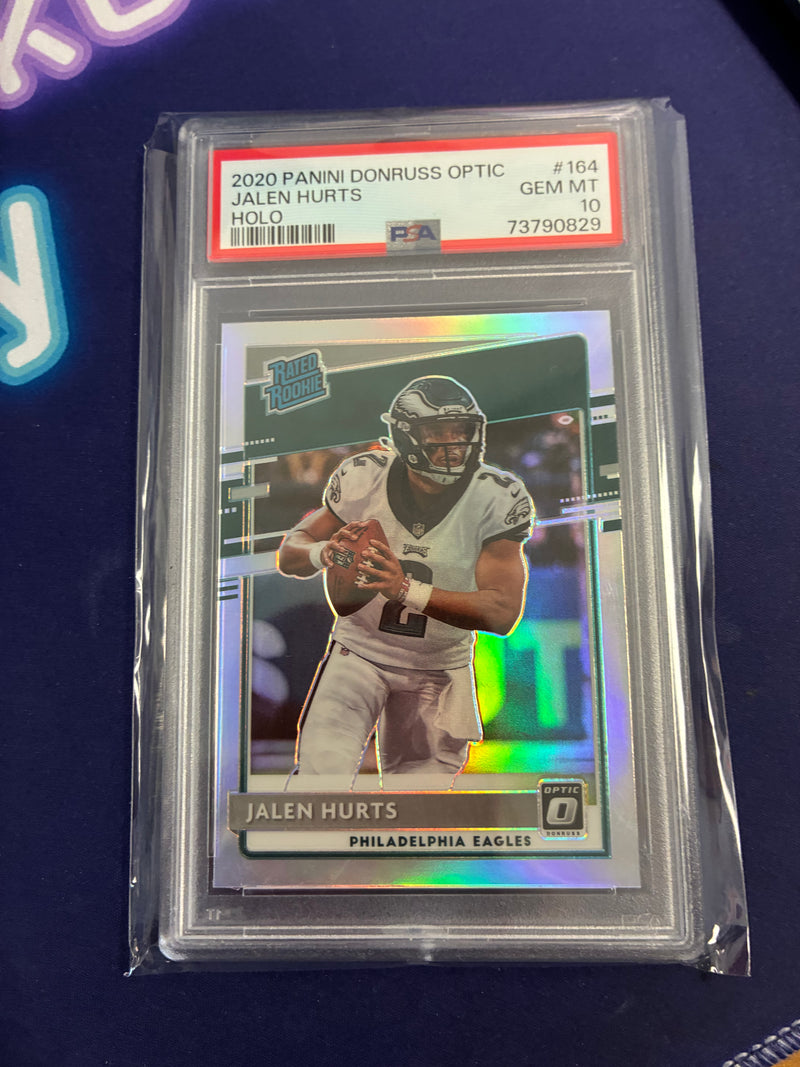 Jalen Hurts [Holo] #164 RC - 2020 Panini Donruss Optic Football
