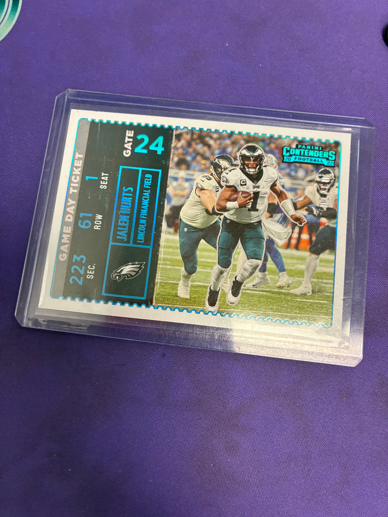 Jalen Hurts [Platinum] #GDT-JHU - 2022 Panini Contenders Game Day Ticket Football NM