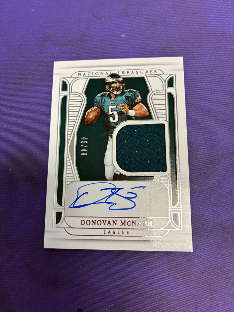 Donovan McNabb Patch Auto /49 2024 National Treasures NM