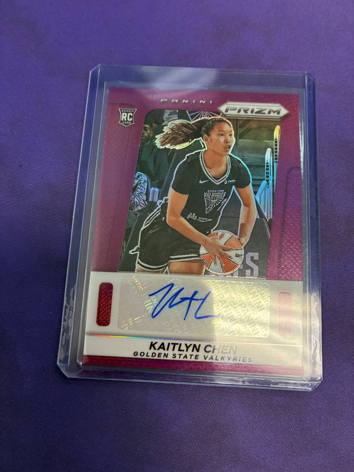 Kaitlyn Chen [Purple /99 RC] #32 - 2025 Panini Prizm WNBA Throwback Signature Basketball