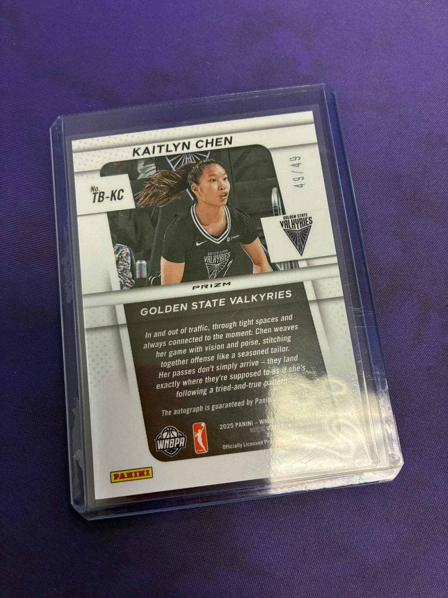 Kaitlyn Chen [Purple /99 RC] #32 - 2025 Panini Prizm WNBA Throwback Signature Basketball