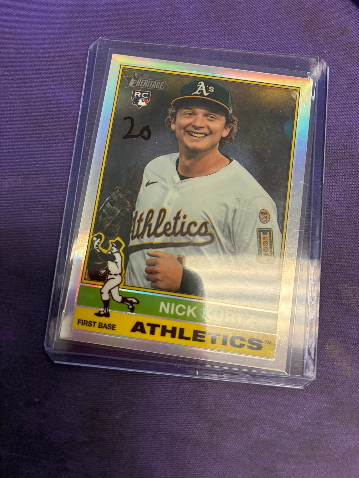 Nick Kurtz [Refractor Chrome SP] #706 - 2025 Topps Heritage High Number Baseball NM