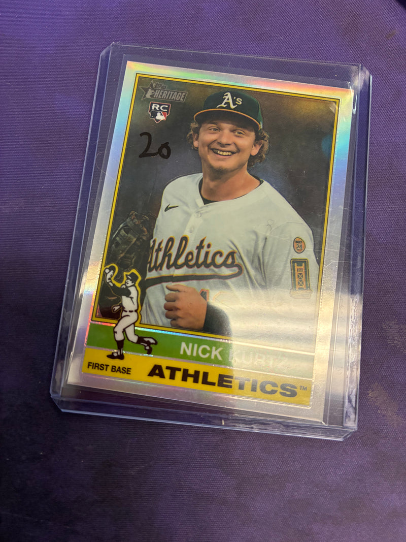 Nick Kurtz [Refractor Chrome SP] #706 - 2025 Topps Heritage High Number Baseball NM