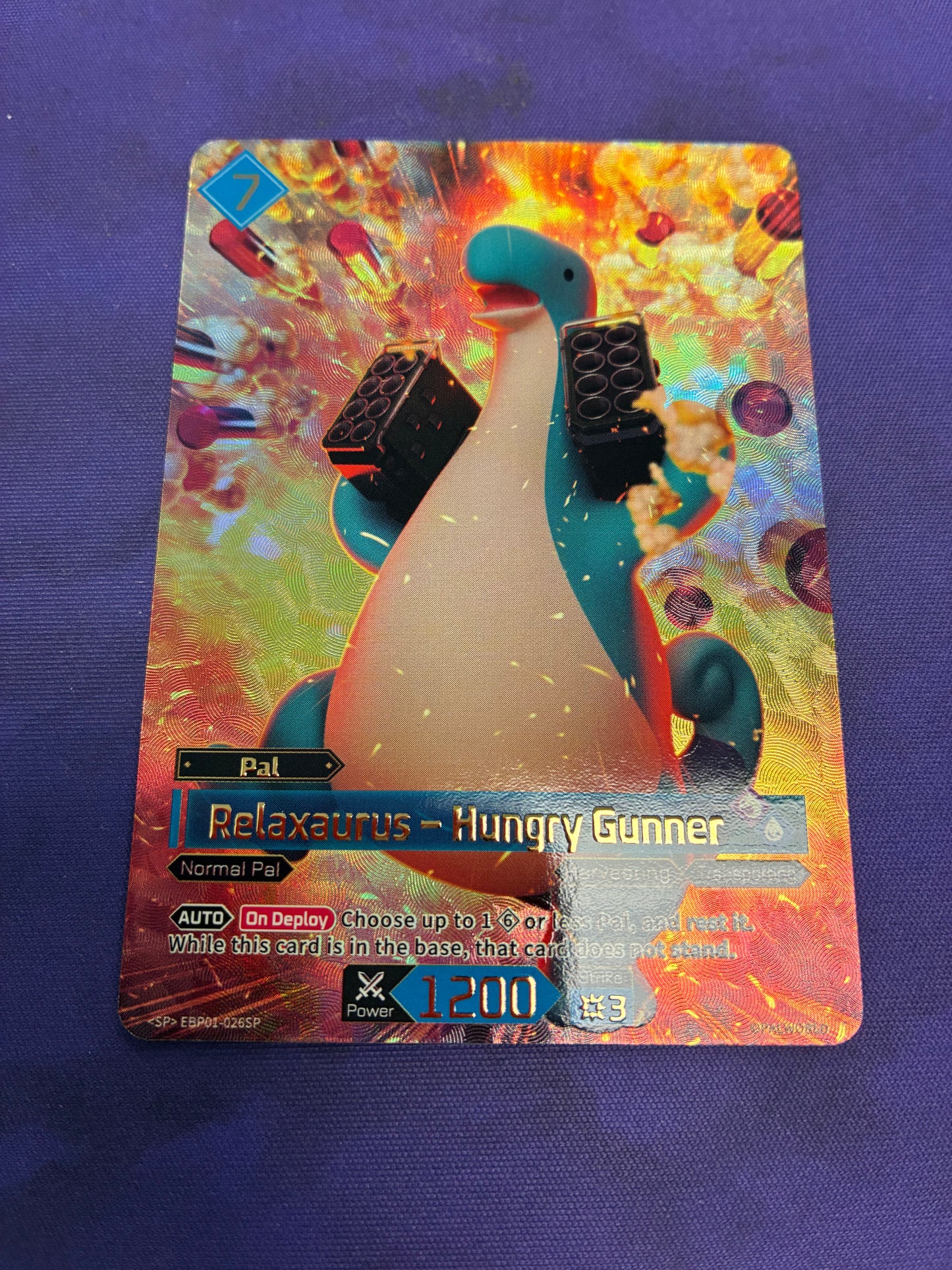 Palworld TCG Relaxaurus - Hungry Gunner SP Holo SP-EB01-026SP NM