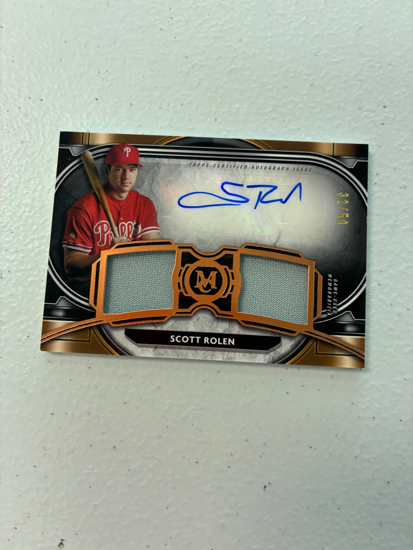 Scott Rolen Musem Collection Dual Patch Auto /50 NM