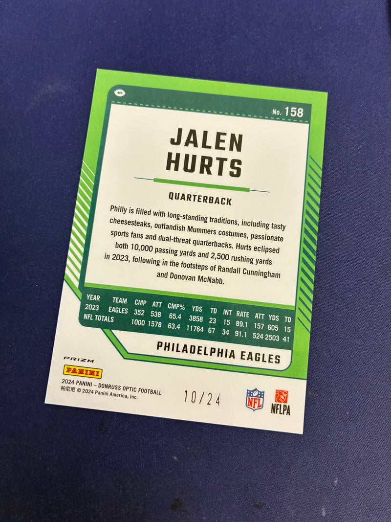 Jalen Hurts Green Dragon Scale /24 2024 Optic NM