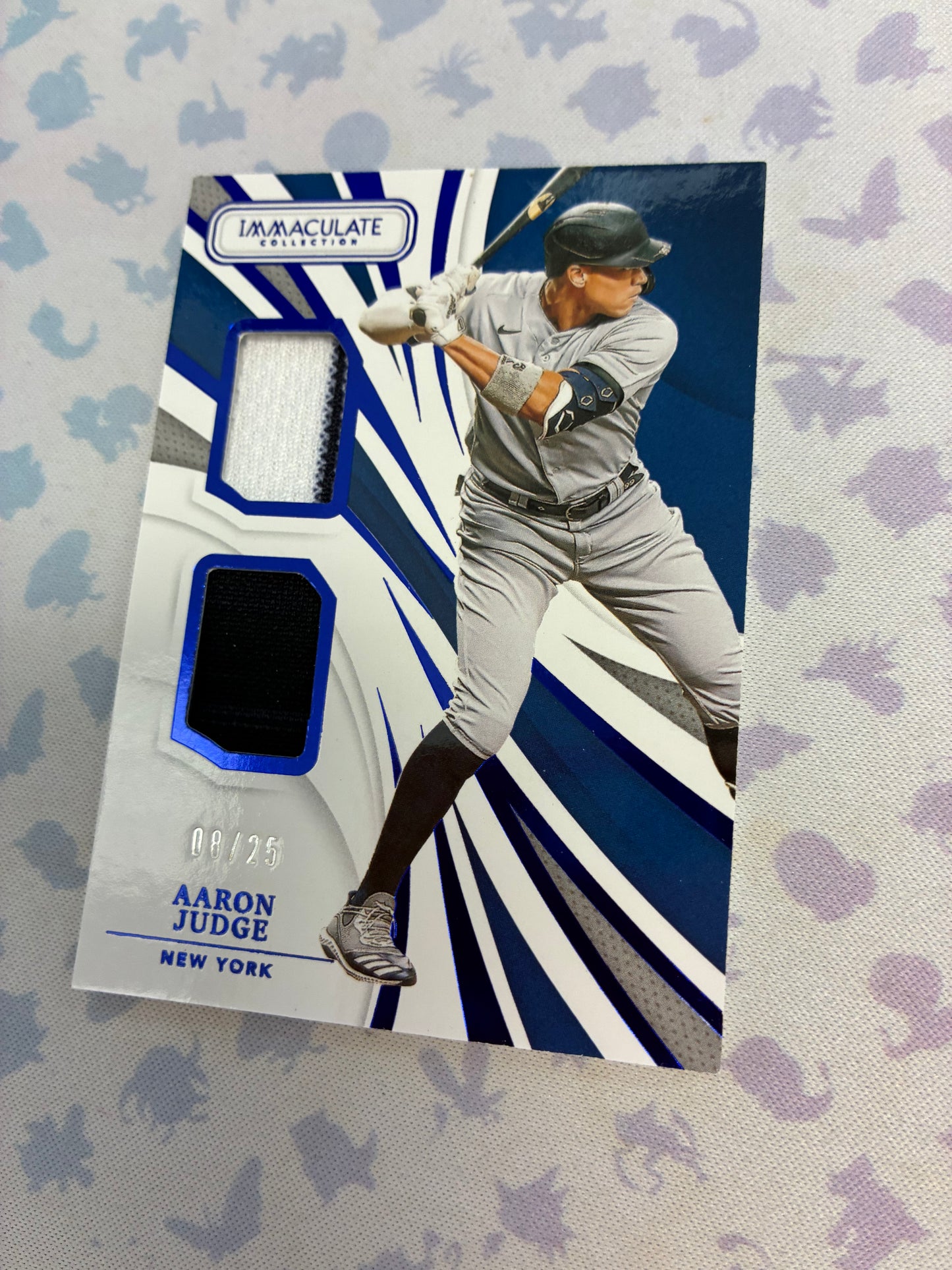 Aaron Judge Dual Relic Blue /25 2021 Immaculate NM