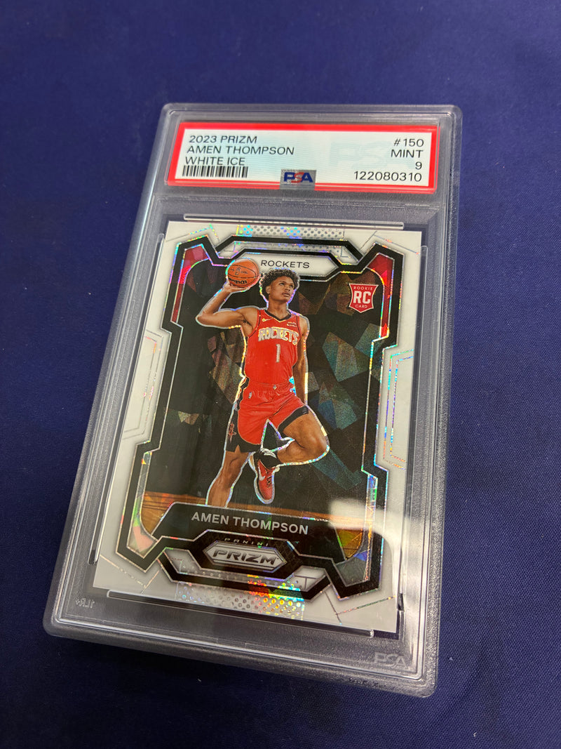 Amen Thompson White Ice /35 PSA 9 2023-24 Prizm NM