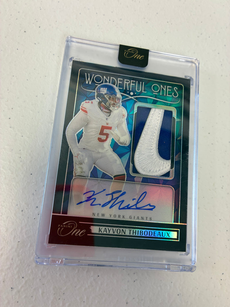 Kayvon Thibodeaux Nike Swoosh 1/1 Patch Auto 2024 Panini One NM