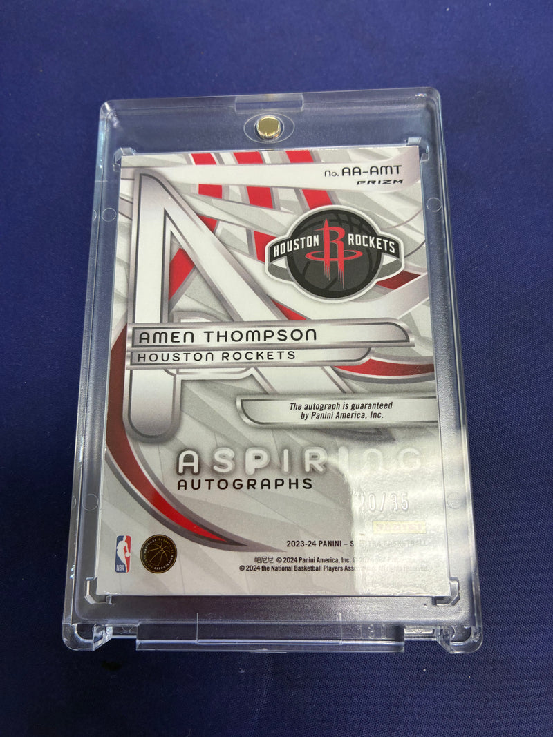 Amen Thompson Aspiring Purple AUTO RC /35 2023-24 Spectra NM
