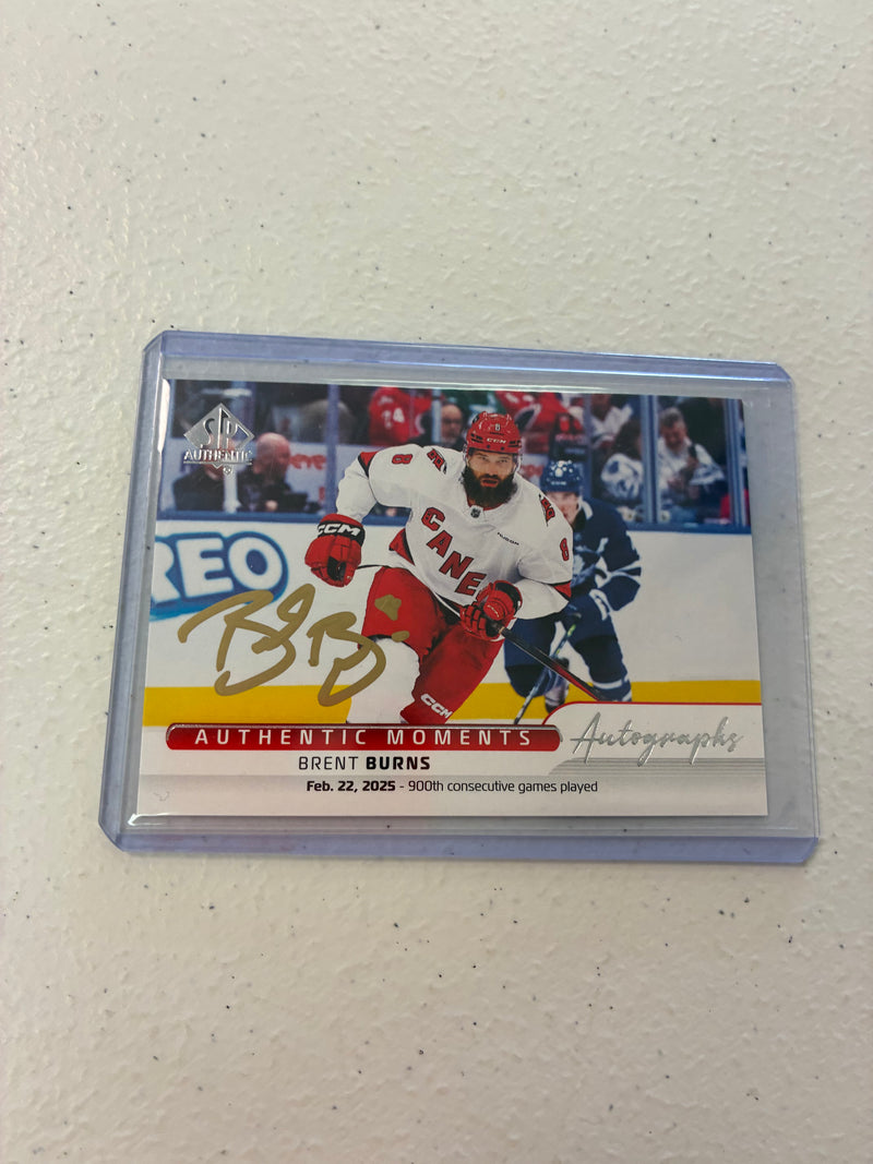 Brent Burns Authentic Moments Gold Auto 2025-26 SP Authentic NM