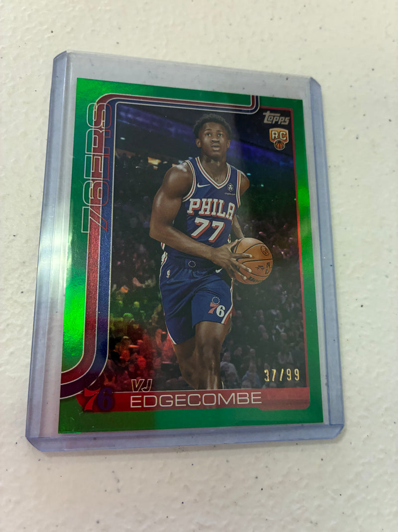 VJ Edgecombe /99 Green Foil RC 2025-26 Topps NM