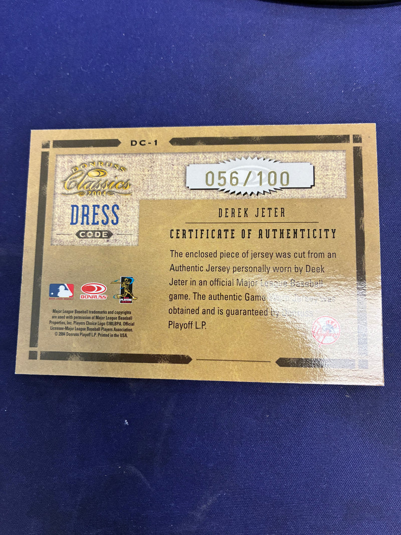 Derek Jeter Dress Code /100 2004 Classics NM