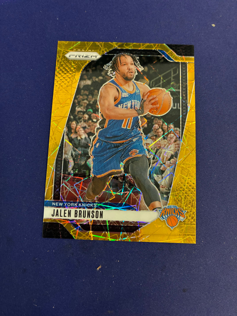 Jalen Brunson Gold Lazer /10 2024-25 Prizm NM