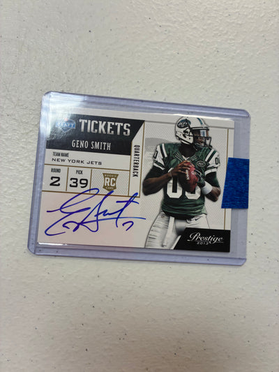 Geno Smith 2013 Prestige On Card Auto RC NM