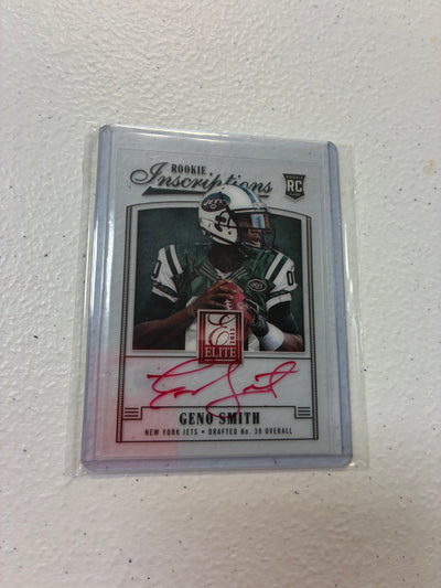 Geno Smith 2013 Elite Red Ink Auto RC Acetate NM