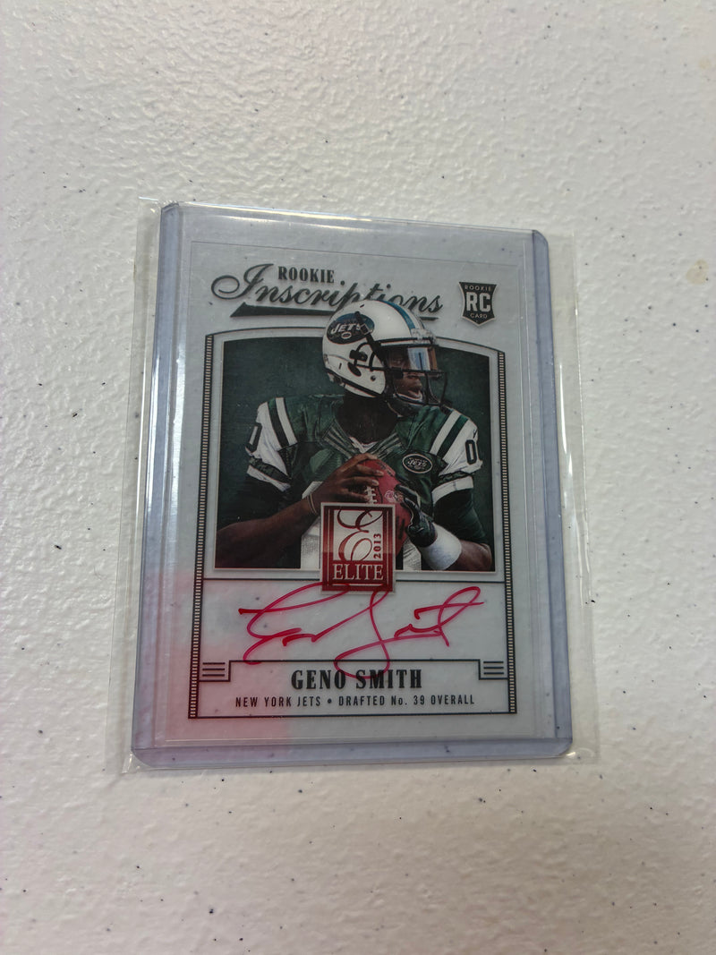 Geno Smith 2013 Elite Red Ink Auto RC Acetate NM