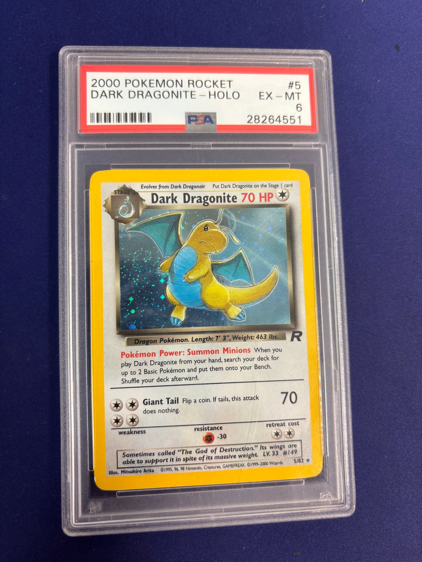 Dark Dragonite 5/82 Team Rocket PSA 6