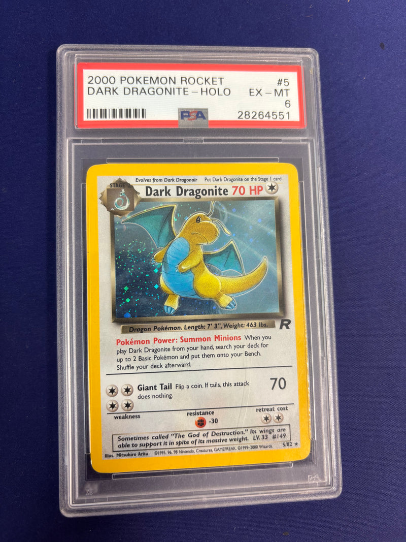 Dark Dragonite 5/82 Team Rocket PSA 6