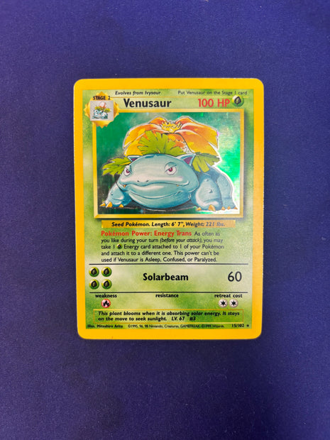 Venusaur Holo 15/102 LP Base Set