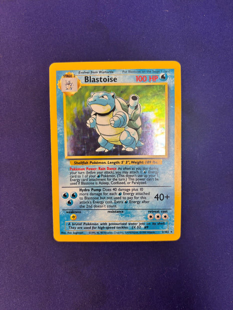 Blastoise 2/102 LP Holo Base Set