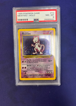 Mewtwo Holo 10/102 PSA 8 Base Set