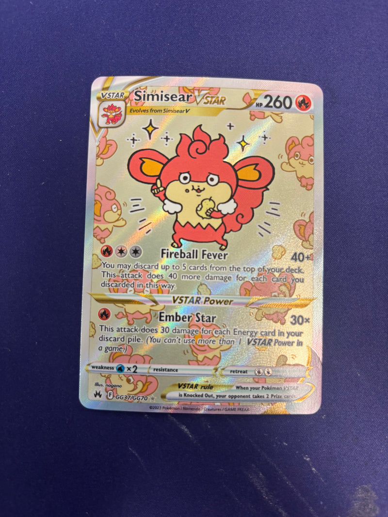 Simisear VSTAR gg37/gg70 - Crown Zenith (CRZ) NM