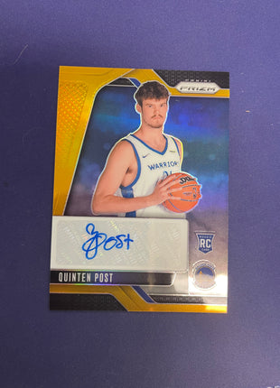 Quinten Post Gold Prizm Auto RC /10 2024-25 Prizm