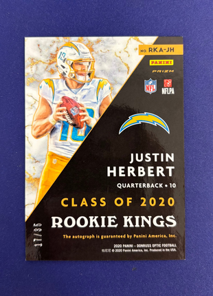 Justin Herbert Auto Rookie Kings /35 2020 Optic