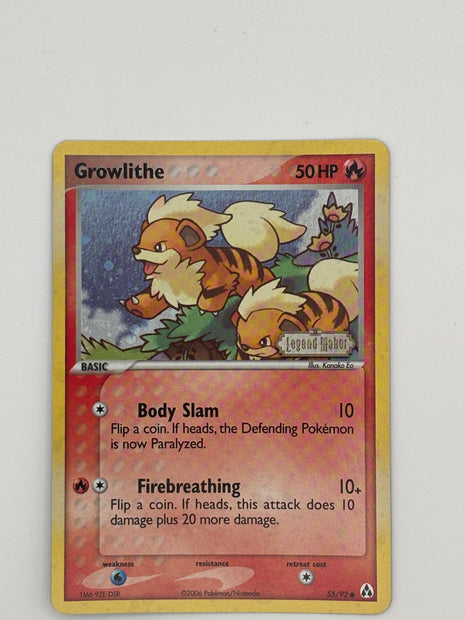 Growlithe Holo 55/92 Legend Maker