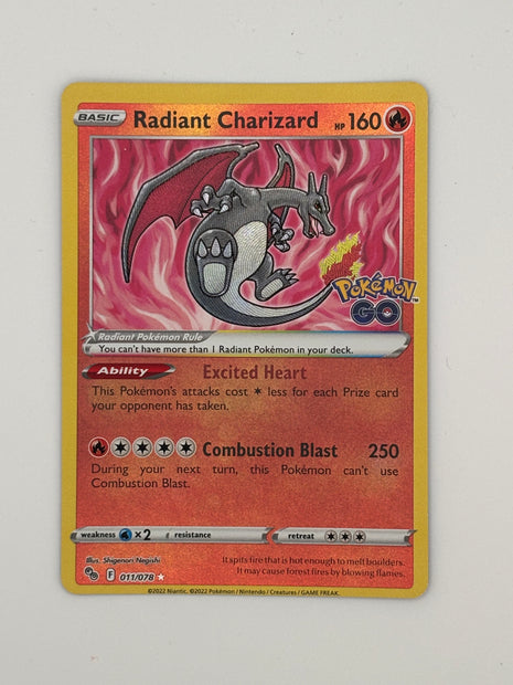 Radiant Charizard 011/078 Pokemon Go