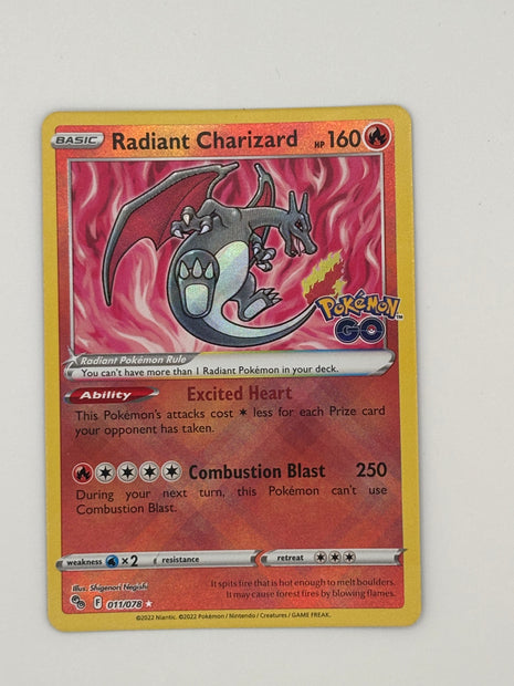 Radiant Charizard 011/078 Pokemon Go