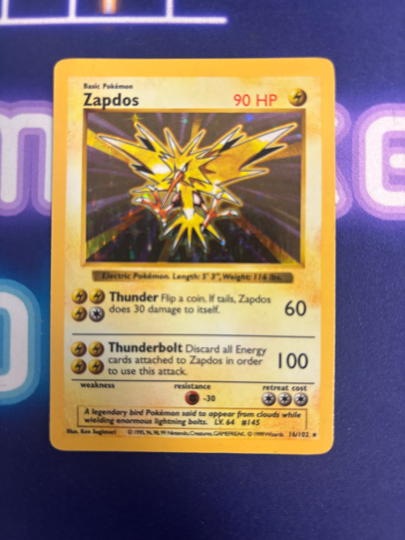 Zapdos 16/102 [Shadowless] - Base Set (BS) MP