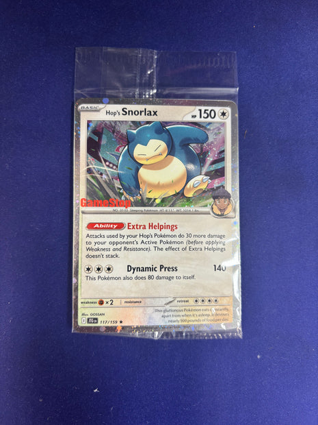 Hop's Snorlax Holo GameStop Promo 117/159