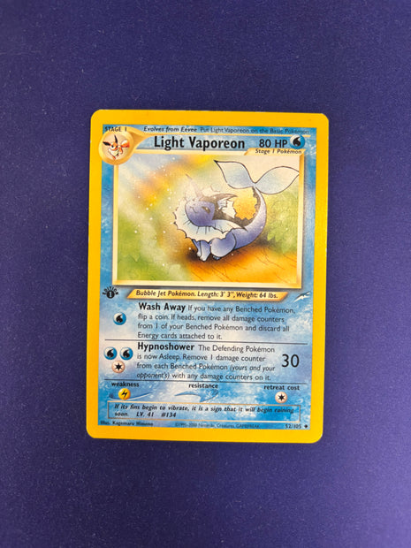 Light Vaporeon LP First Edition 52/105